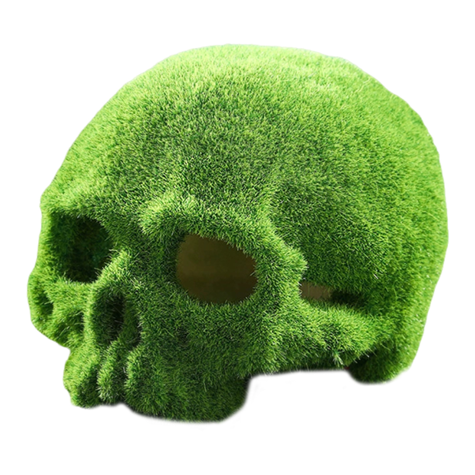 Aquarium Moss - ที่หลบซ่อนรูปหัวกะโหลกมอสเรซิ่น ที่กักความชื้นสำหรับสัตว์เลื้อยคลาน สำหรับกิ้งก่า ปลาแบตตา ของตกแต่งตู้ปลาและเทอร์ราเรียม ของตกแต่งตู้ปลาหัวกะโหลกมอส