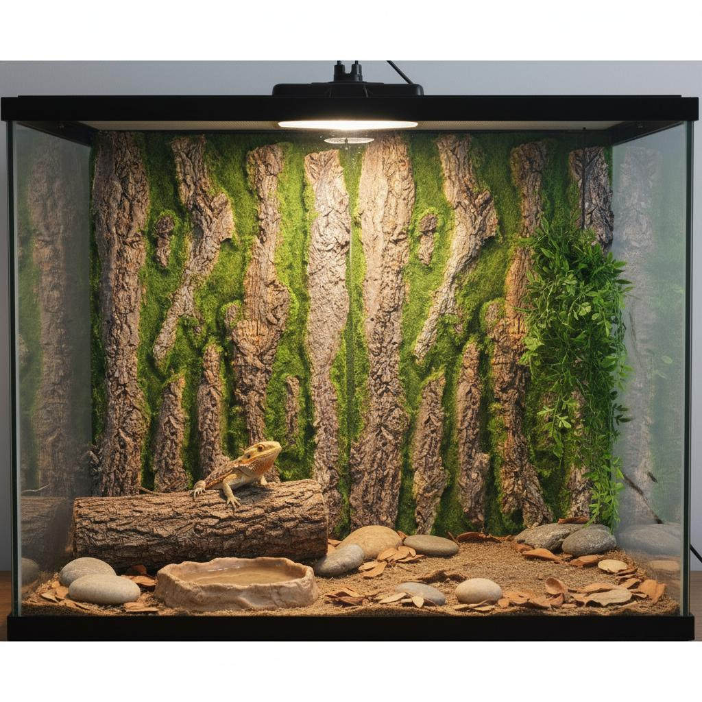 Aquarium Moss - แผ่นฉากหลังตู้ปลา 3 มิติ ลายเปลือกไม้และมอสสมจริง ฉากหลังตู้สัตว์เลื้อยคลาน ที่อยู่อาศัยปลาและเต่า