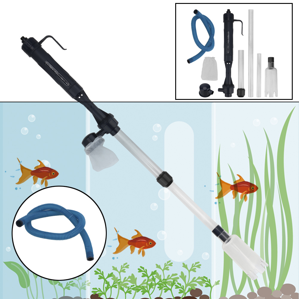 Planted Aquarium Cleaning - ปั๊มเปลี่ยนน้ำไฟฟ้า เครื่องทำความสะอาดกรวด อุปกรณ์ทำความสะอาดตู้ปลา ท่อดูดเปลี่ยนน้ำ กำจัดของเสีย ตัวกรองน้ำ