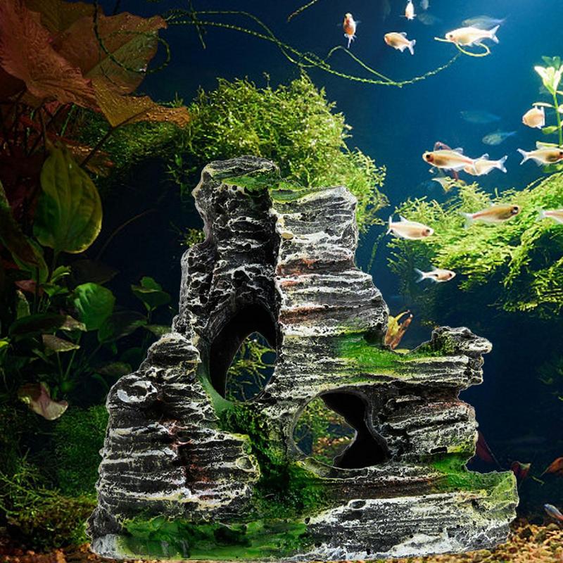 Aquarium Driftwood - พิพิธภัณฑ์สัตว์น้ําหินทรายตกแต่งถังปลาภูมิทัศน์หินเครื่องประดับปลากุ้ง Shelter Aquascape ภูมิทัศน์ Aquarium Decor
