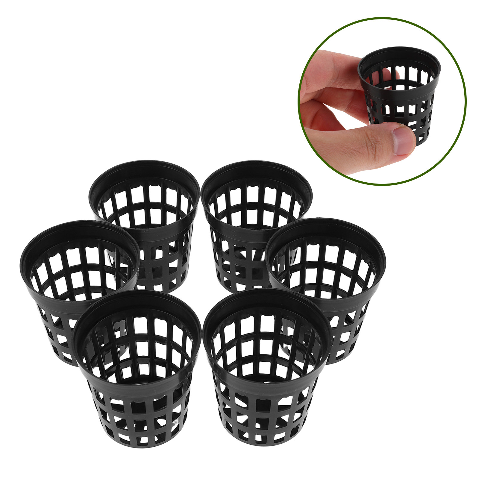 Aquarium Plant Holder - 40 ชิ้น ตะกร้าตาข่ายพลาสติกสำหรับวางต้นไม้น้ำในตู้ปลา สำหรับการปลูกพืชน้ำแบบไฮโดรโปนิกส์ ช่วยให้รากพืชเจริญเติบโต สำหรับการเพาะเลี้ยงหญ้าในน้ำ