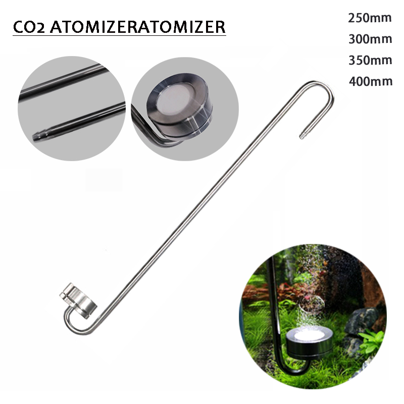 Aquarium Liquid Carbon - เครื่องกระจายก๊าซคาร์บอนไดออกไซด์ในตู้ปลา สเตนเลสสตีล พร้อมแผ่นเซรามิก สำหรับเครื่องควบคุมก๊าซคาร์บอนไดออกไซด์ ใช้กับเครื่องกำเนิดก๊าซคาร์บอนไดออกไซด์ เพื่อการเจริญเติบโตของพืชน้ำ