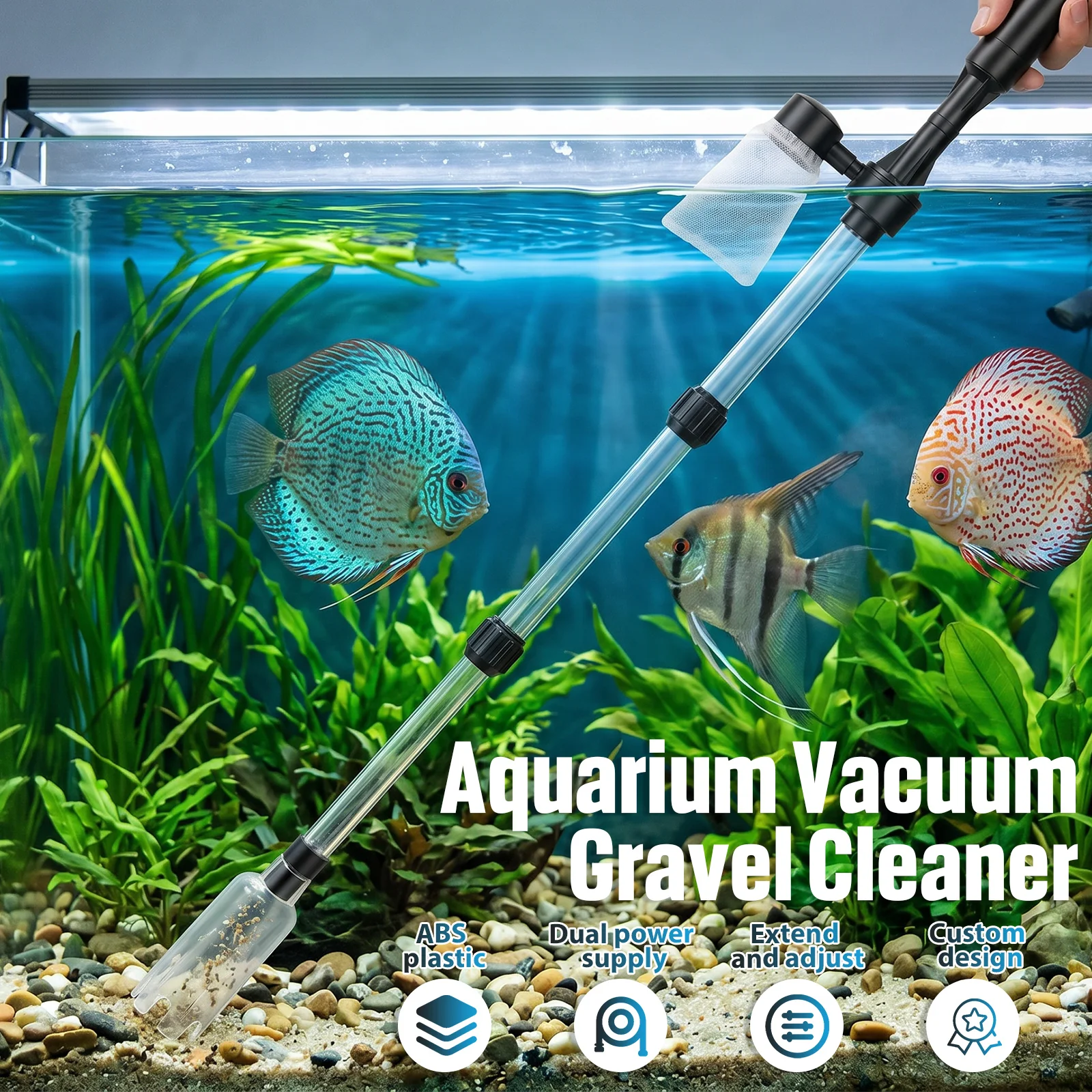 เครื่องดูดทำความสะอาดกรวดในตู้ - Planted Aquarium Cleaning บทวิจารณ์และราคา