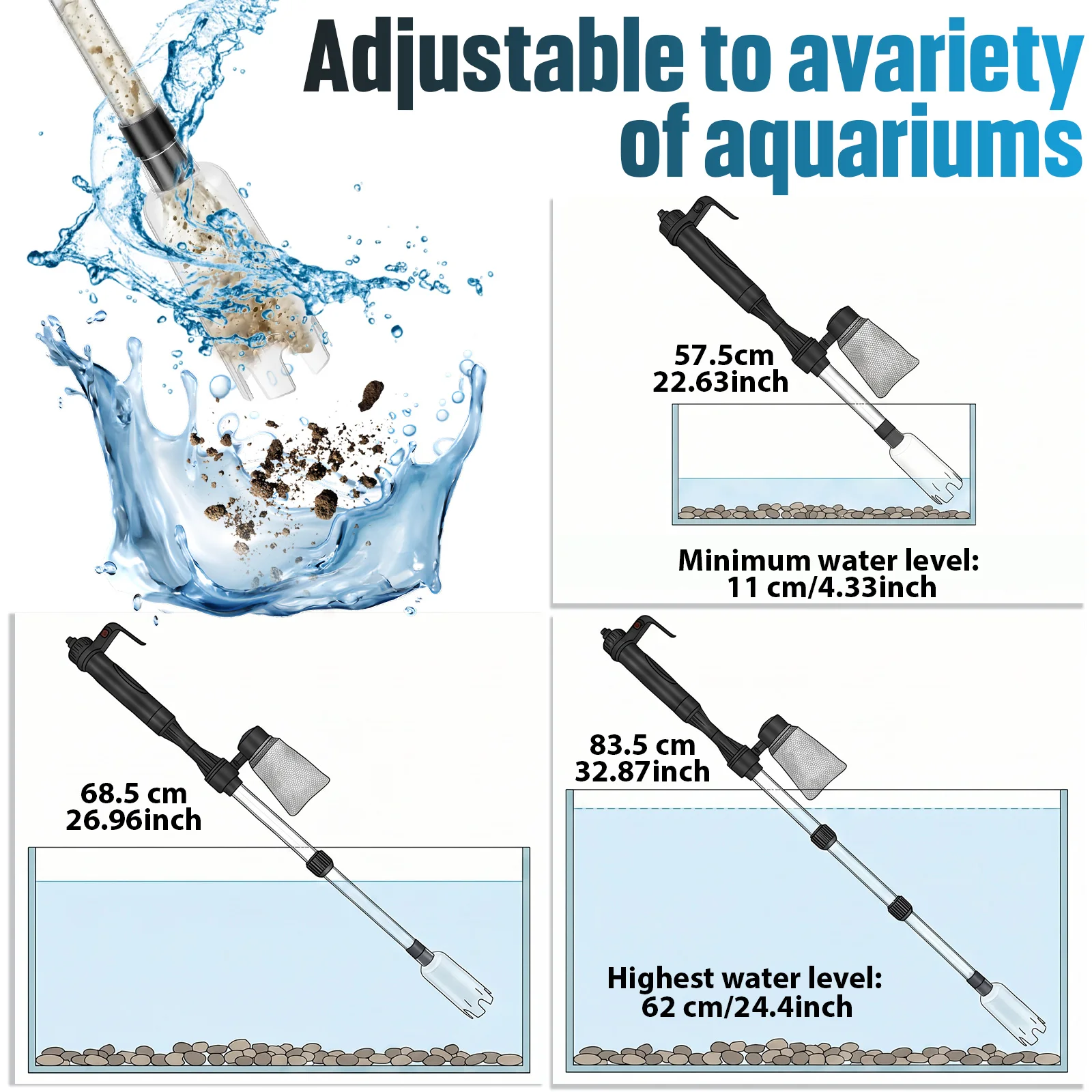 เครื่องดูดทำความสะอาดกรวดในตู้ - Planted Aquarium Cleaning บทวิจารณ์และราคา