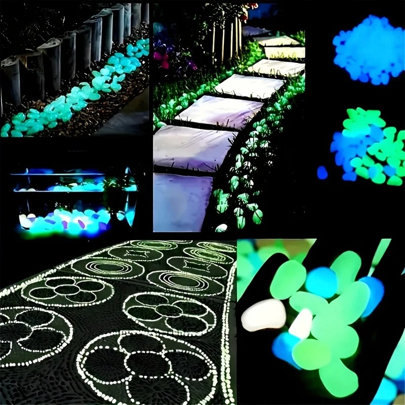100/300 ชิ้นกรวดเรืองแสงในที่ม - Plant Aquarium Pot บทวิจารณ์และราคา