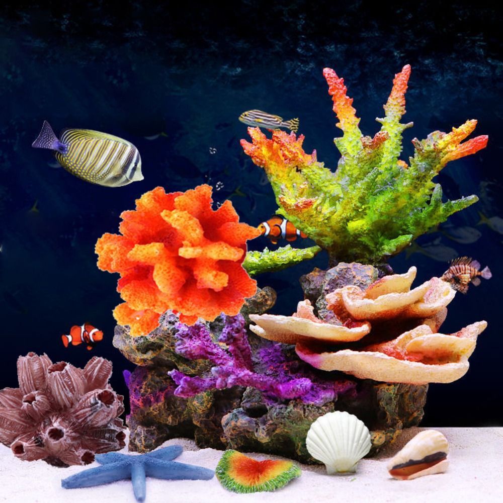 สีสัน 1PC เหมือนจริงการจําลองป - Aquarium Plant Substrate บทวิจารณ์และราคา